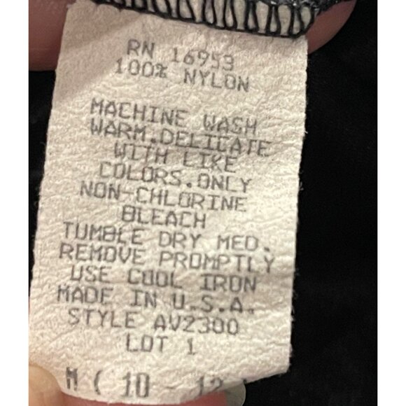 Vintage Private Treasures Black Lace Trim Slip Nightgown Size Medium 1980s - Picture 7 of 13